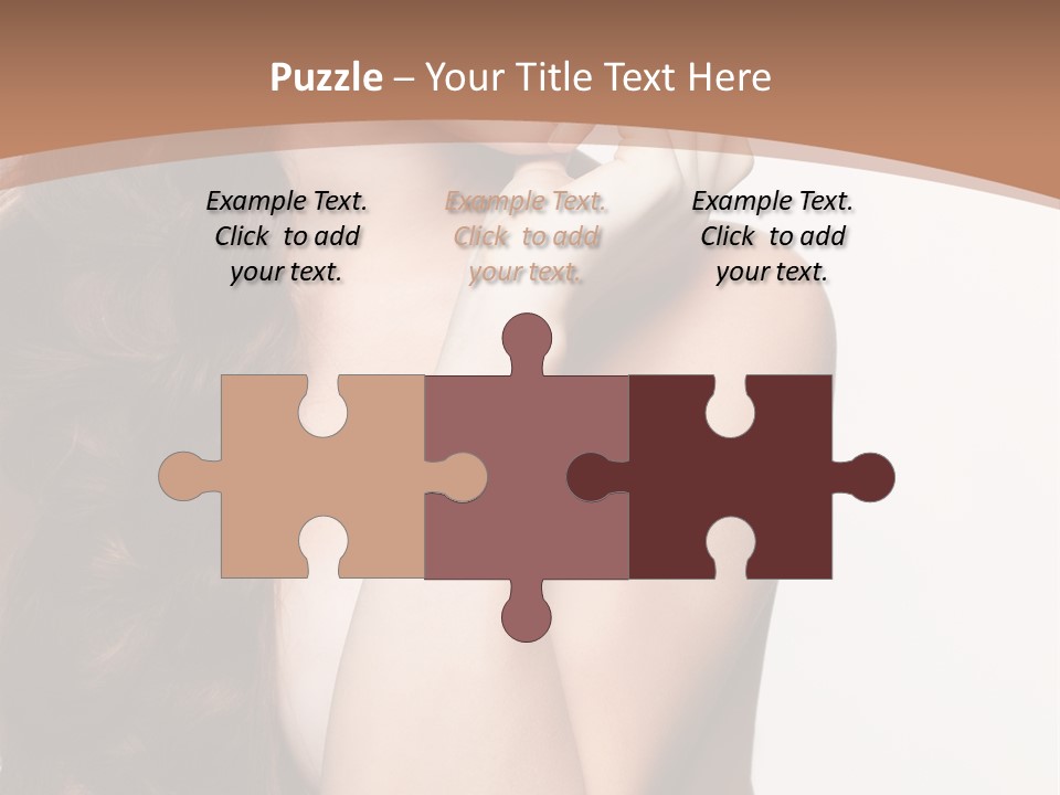 Brunette Braid Girl PowerPoint Template