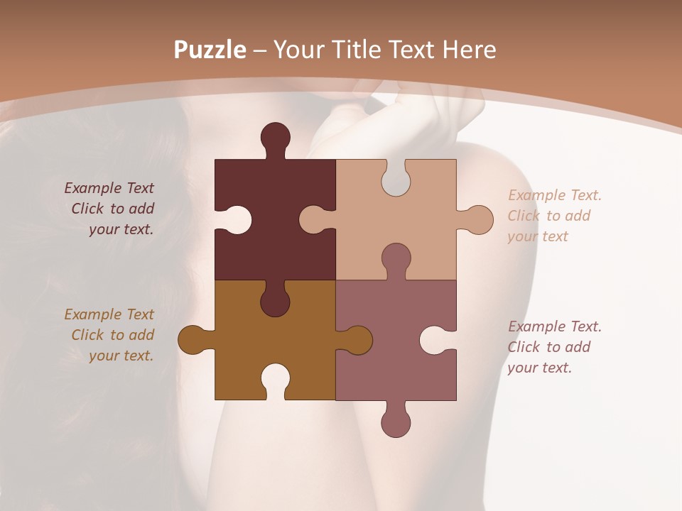 Brunette Braid Girl PowerPoint Template