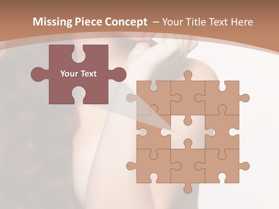 Brunette Braid Girl PowerPoint Template