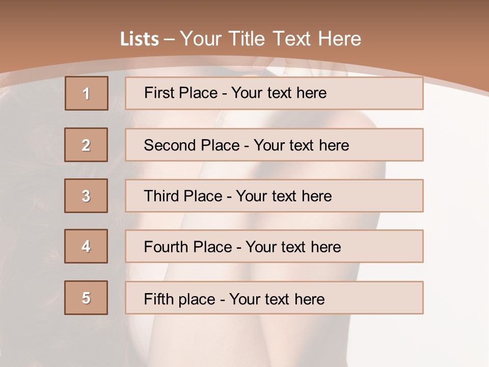 Brunette Braid Girl PowerPoint Template