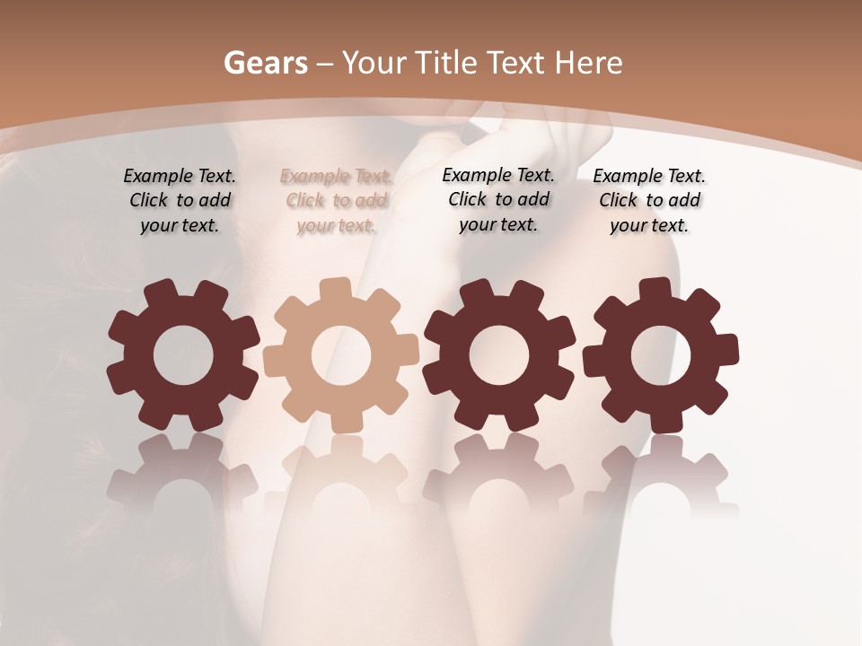 Brunette Braid Girl PowerPoint Template