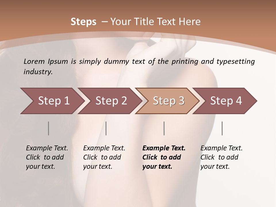 Brunette Braid Girl PowerPoint Template