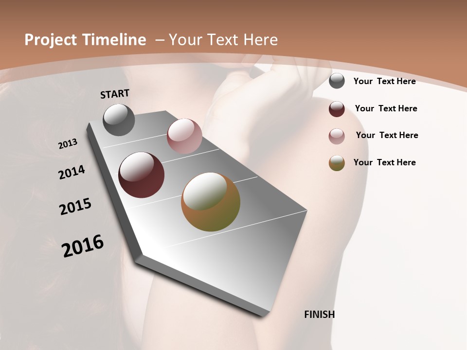 Brunette Braid Girl PowerPoint Template