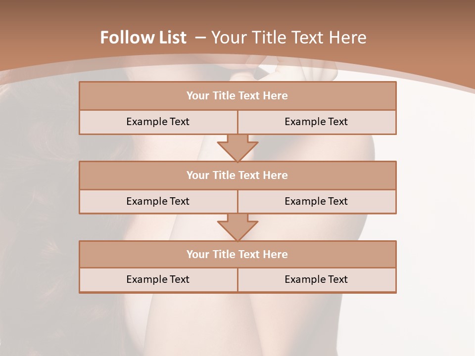 Brunette Braid Girl PowerPoint Template