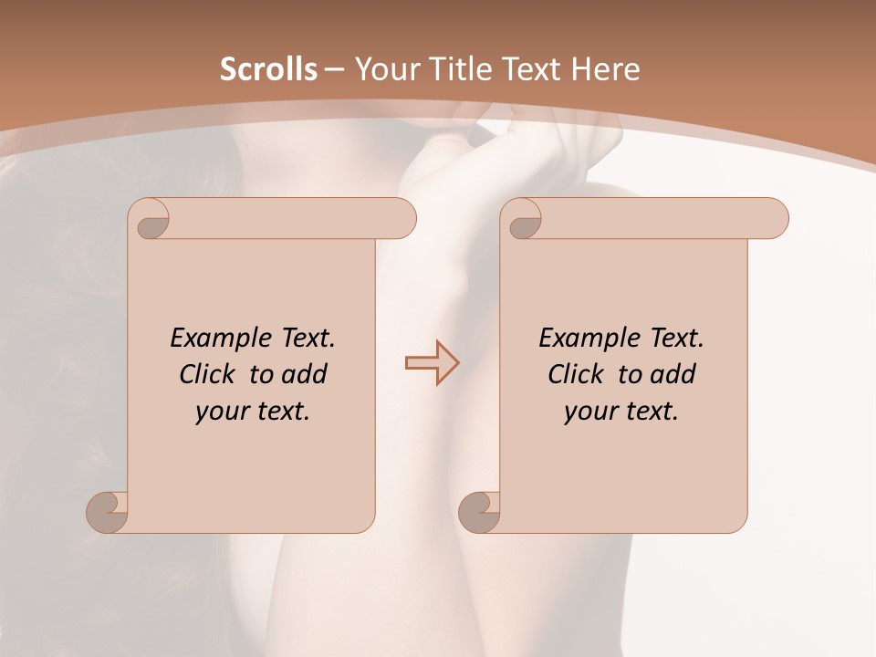 Brunette Braid Girl PowerPoint Template