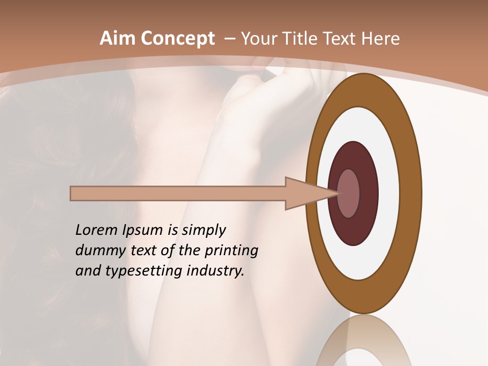 Brunette Braid Girl PowerPoint Template