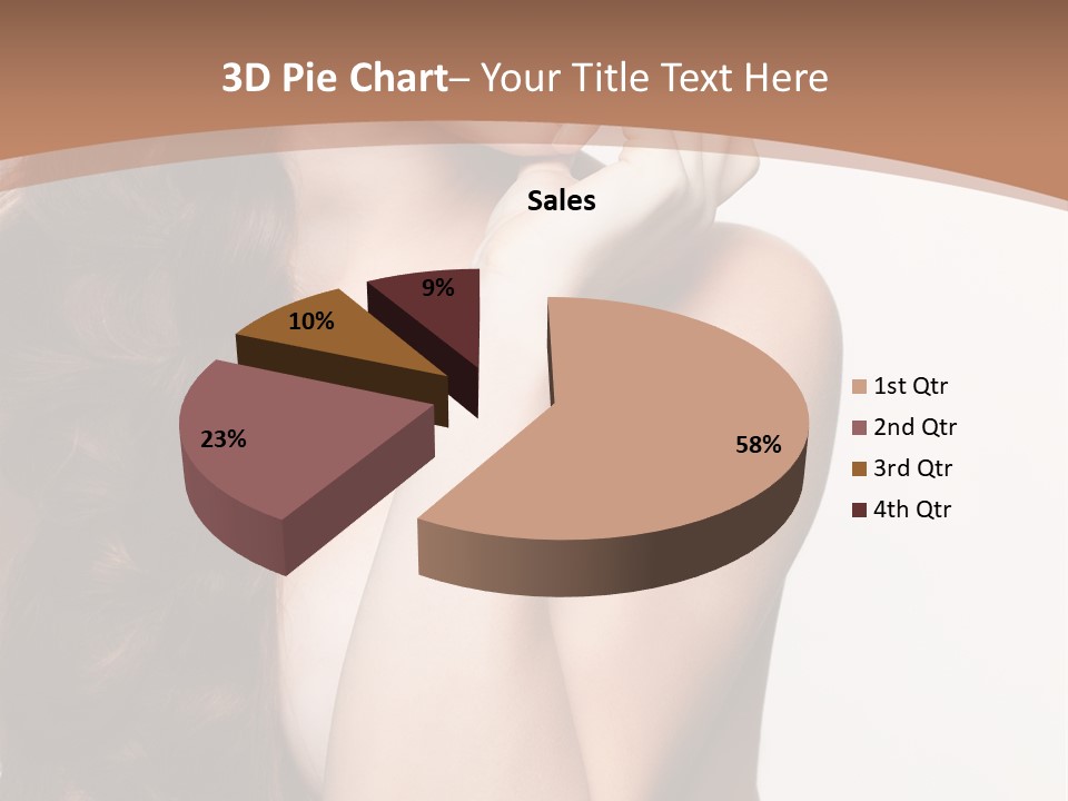 Brunette Braid Girl PowerPoint Template