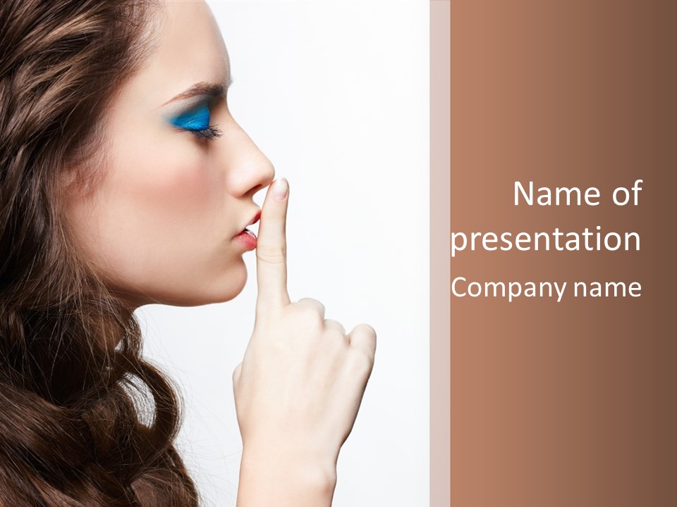 Skincare Hair Sensuality PowerPoint Template