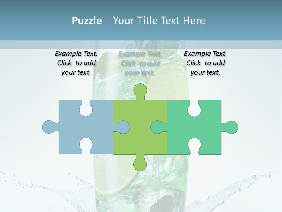 Party Glass Mojito PowerPoint Template