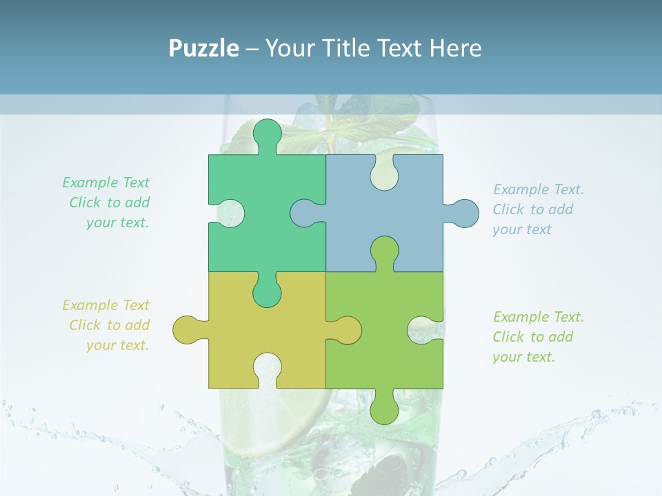 Party Glass Mojito PowerPoint Template