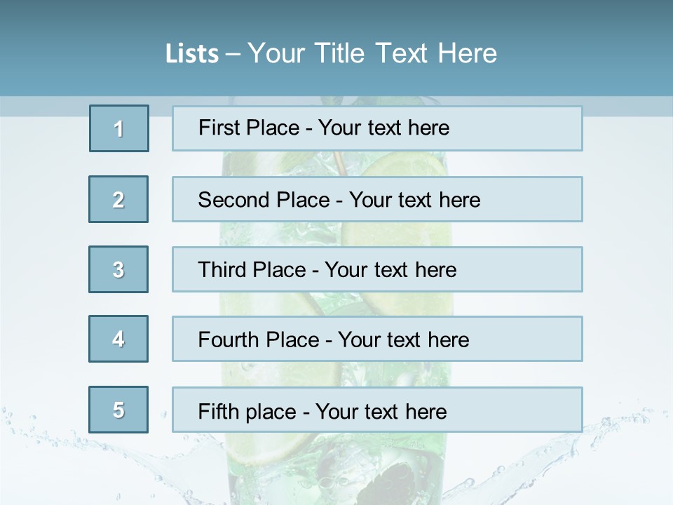 Party Glass Mojito PowerPoint Template