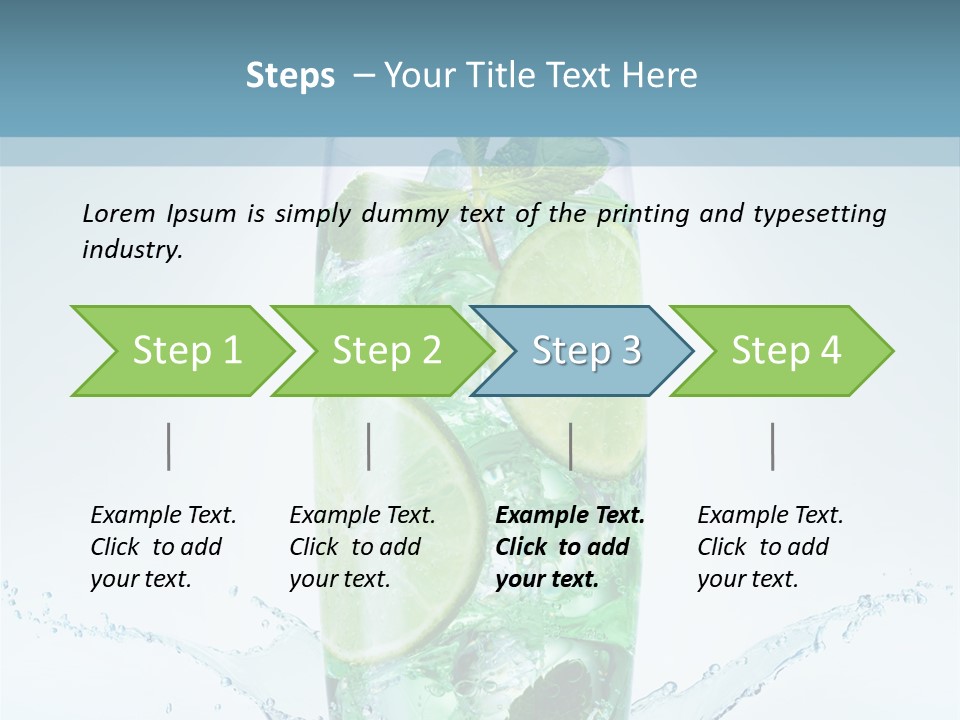 Party Glass Mojito PowerPoint Template