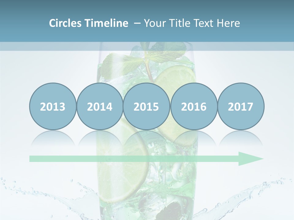 Party Glass Mojito PowerPoint Template