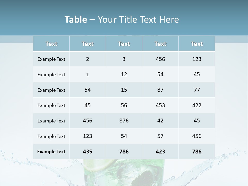 Party Glass Mojito PowerPoint Template
