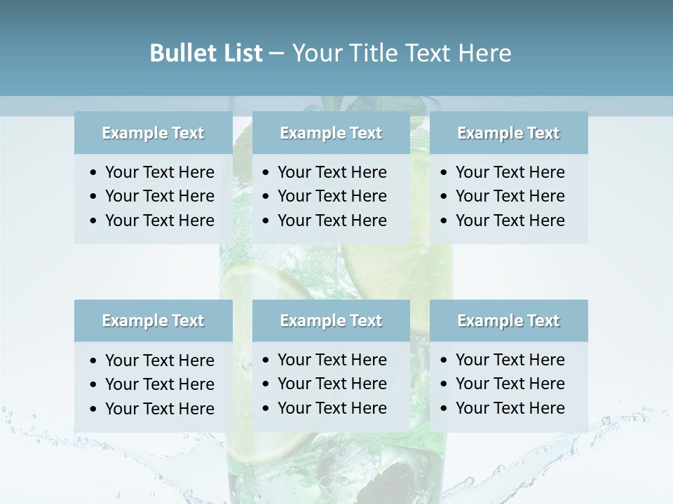 Party Glass Mojito PowerPoint Template