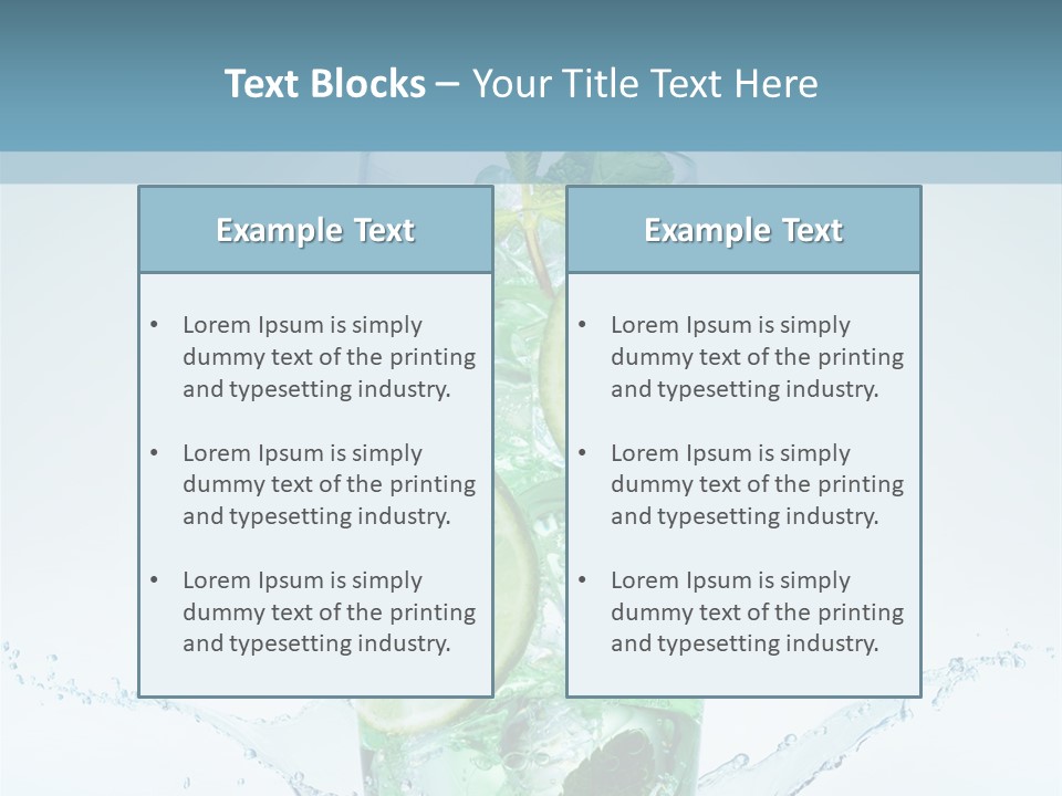 Party Glass Mojito PowerPoint Template