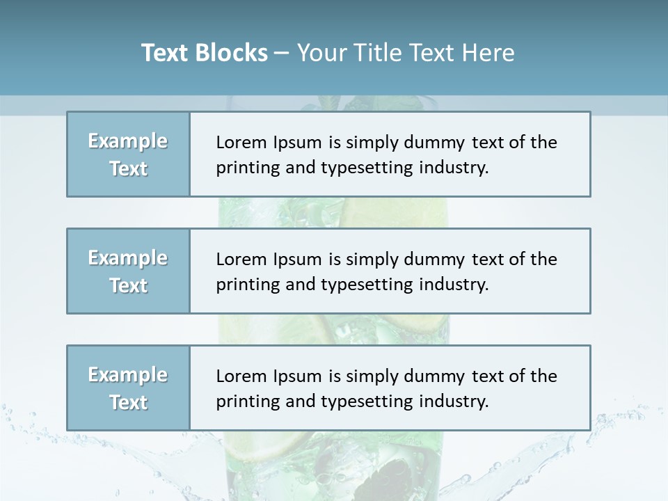 Party Glass Mojito PowerPoint Template