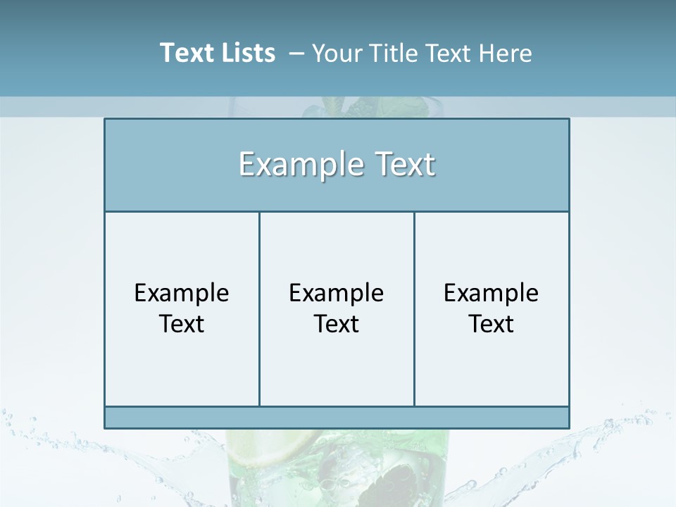 Party Glass Mojito PowerPoint Template