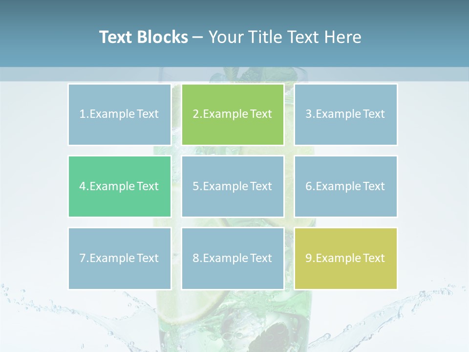 Party Glass Mojito PowerPoint Template