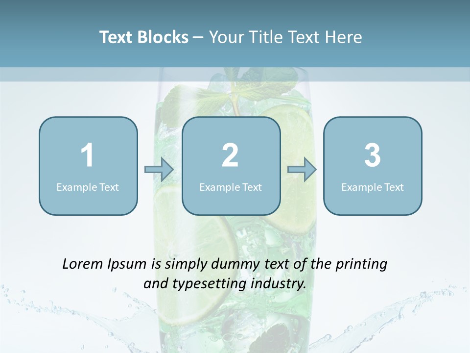 Party Glass Mojito PowerPoint Template