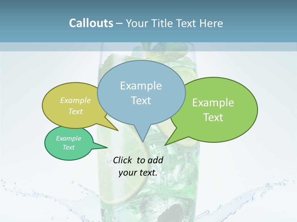 Party Glass Mojito PowerPoint Template