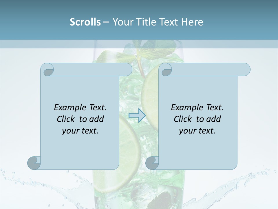 Party Glass Mojito PowerPoint Template
