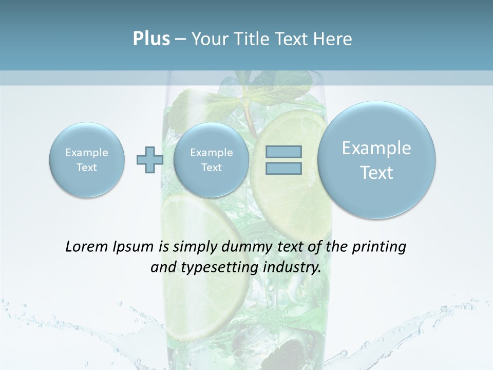 Party Glass Mojito PowerPoint Template