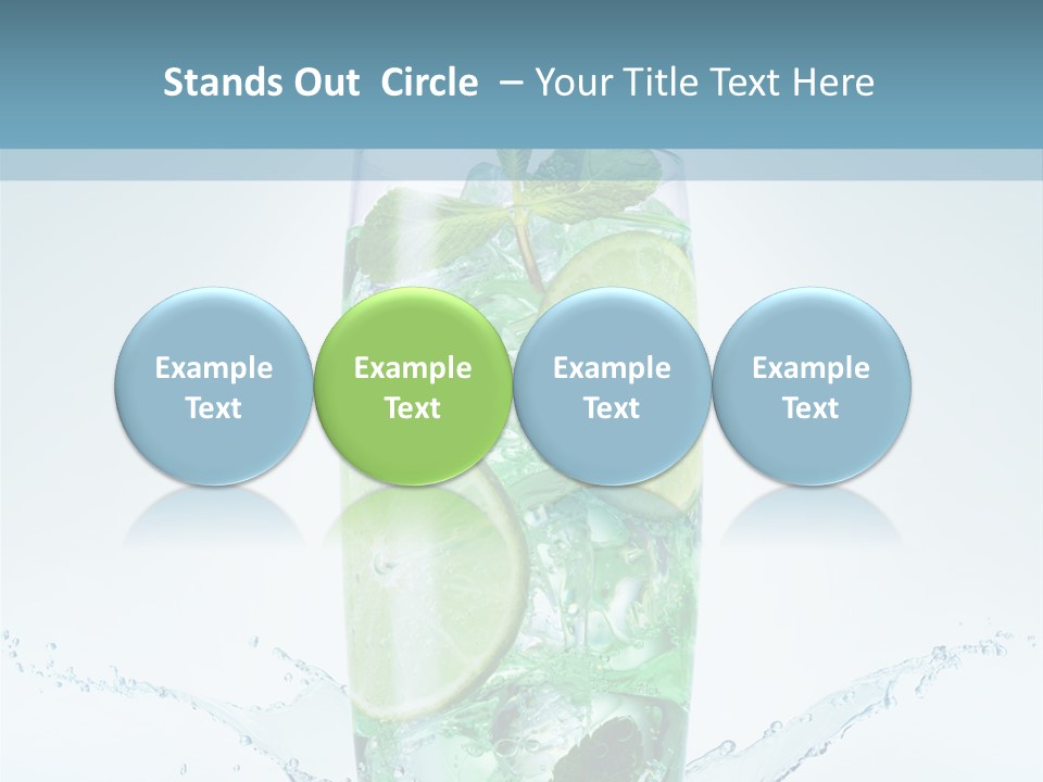 Party Glass Mojito PowerPoint Template