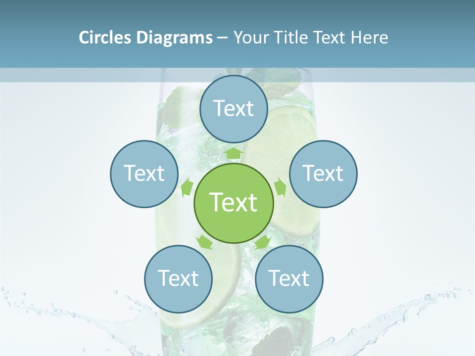 Party Glass Mojito PowerPoint Template