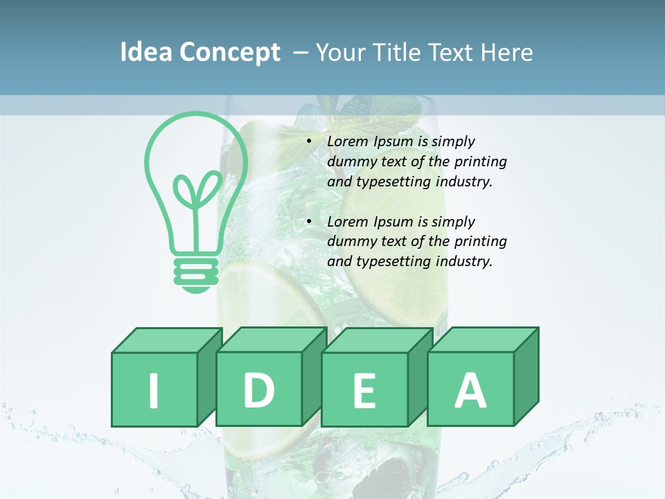 Party Glass Mojito PowerPoint Template