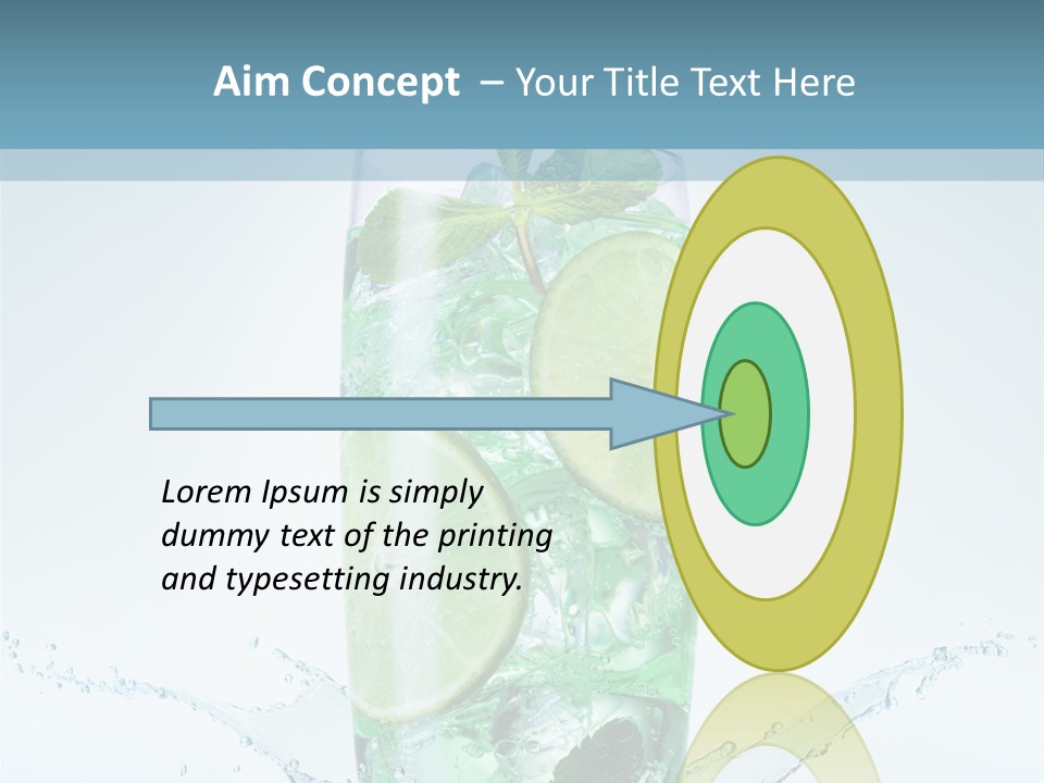 Party Glass Mojito PowerPoint Template