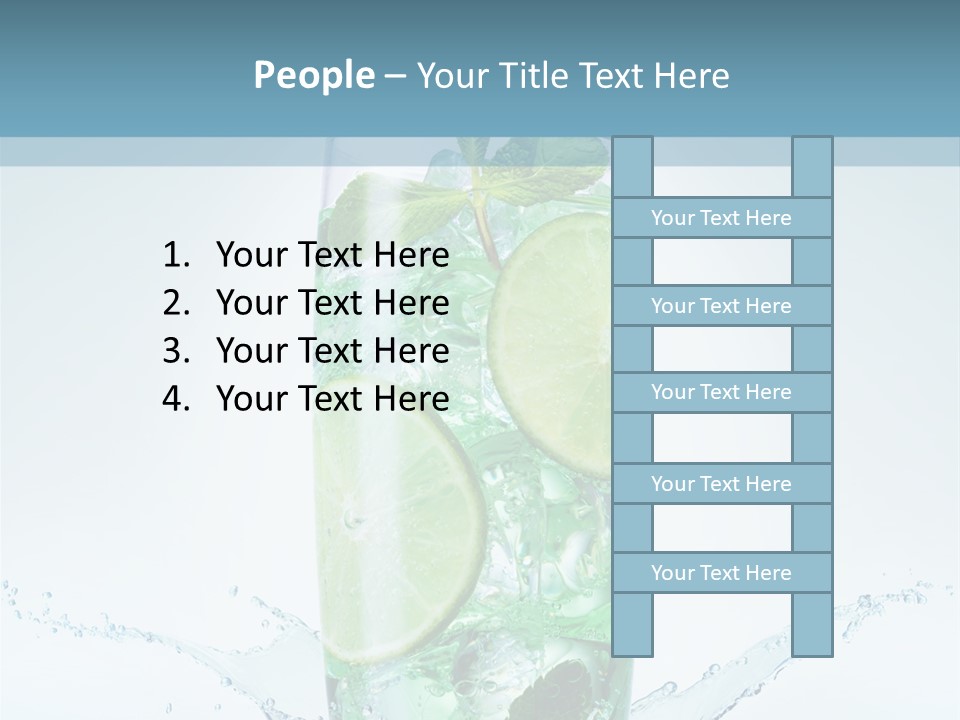 Party Glass Mojito PowerPoint Template