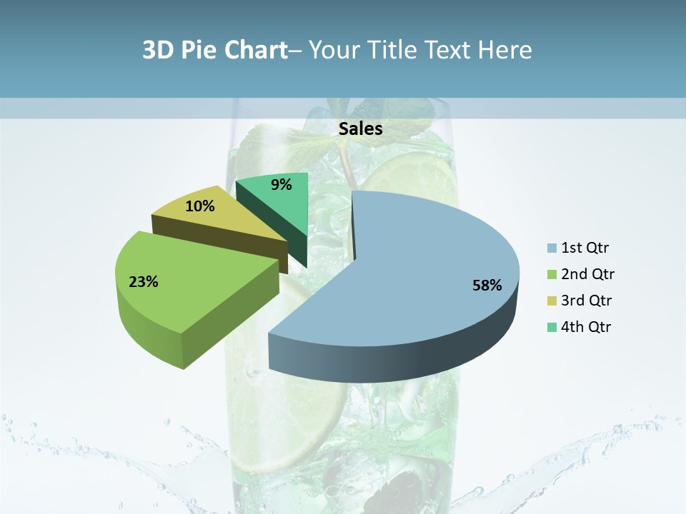 Party Glass Mojito PowerPoint Template