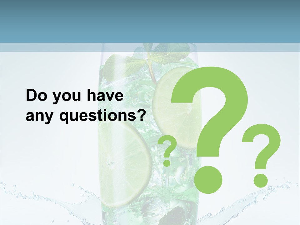 Party Glass Mojito PowerPoint Template