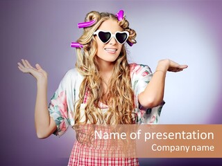 Domestic Blonde Lifestyle PowerPoint Template