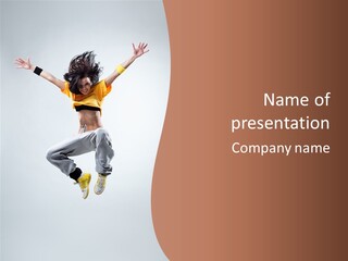 Smile Gymnastic Breakdancer PowerPoint Template