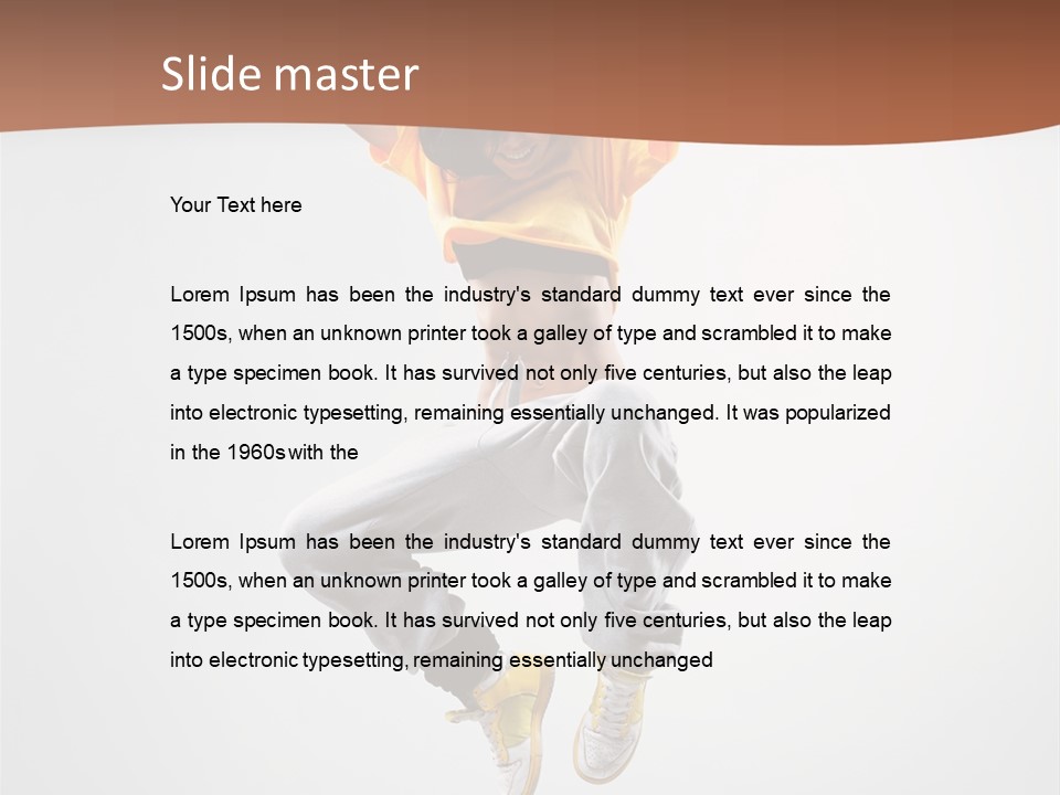 Smile Gymnastic Breakdancer PowerPoint Template