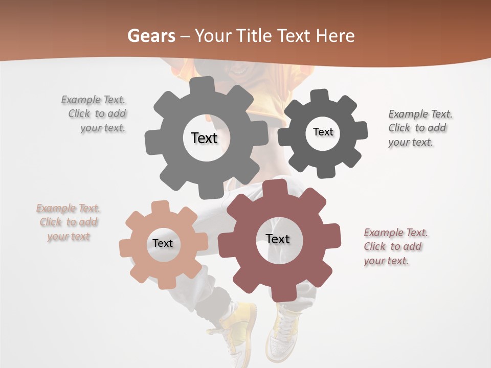 Smile Gymnastic Breakdancer PowerPoint Template