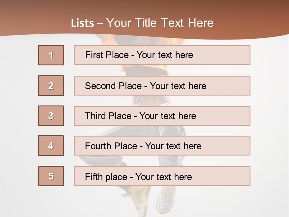 Smile Gymnastic Breakdancer PowerPoint Template