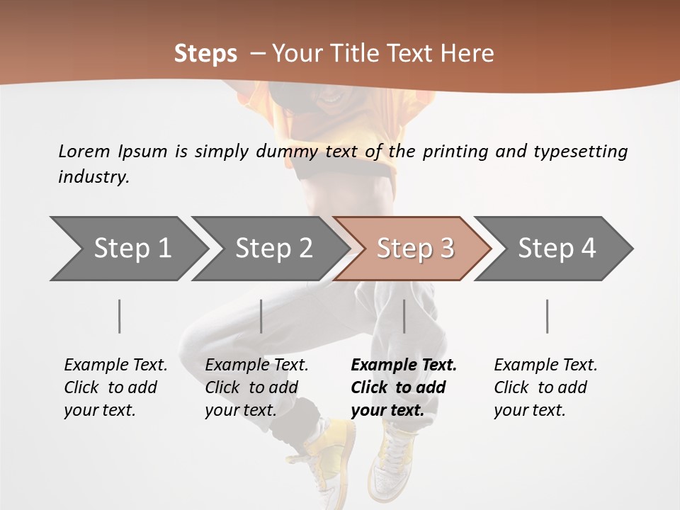 Smile Gymnastic Breakdancer PowerPoint Template