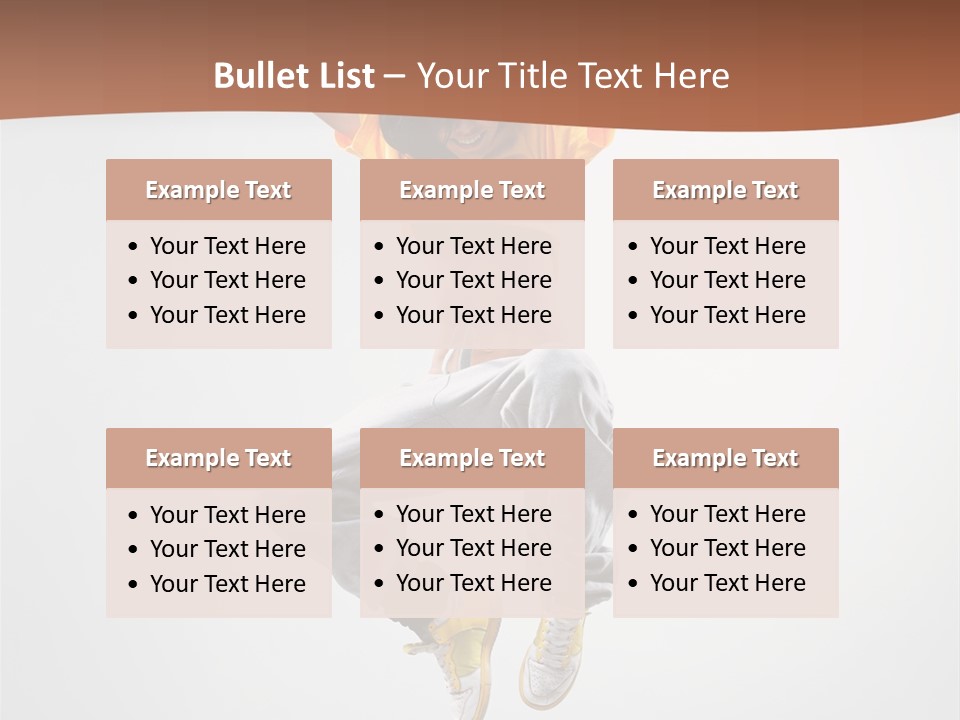 Smile Gymnastic Breakdancer PowerPoint Template