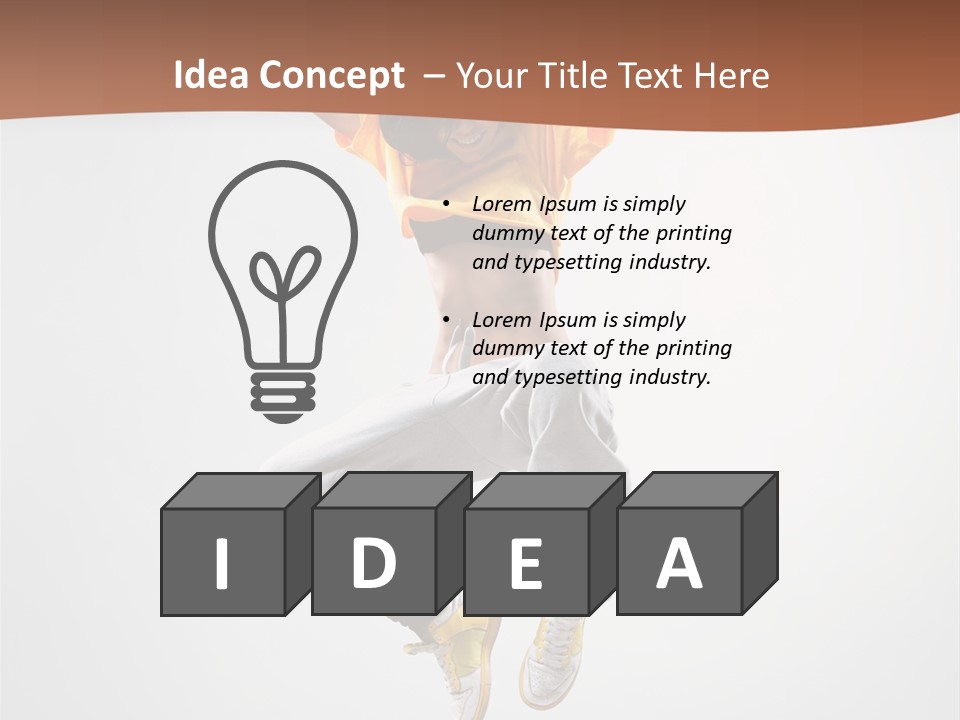 Smile Gymnastic Breakdancer PowerPoint Template