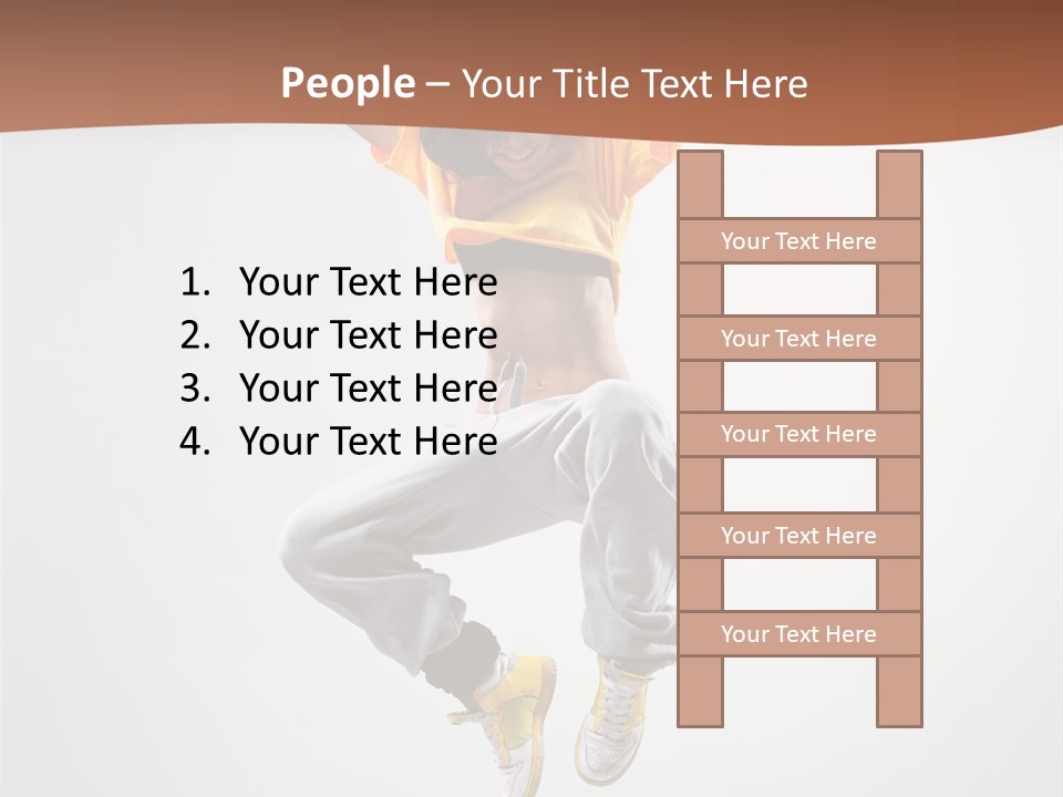 Smile Gymnastic Breakdancer PowerPoint Template