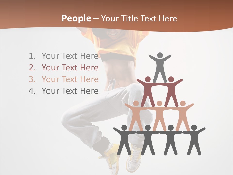 Smile Gymnastic Breakdancer PowerPoint Template