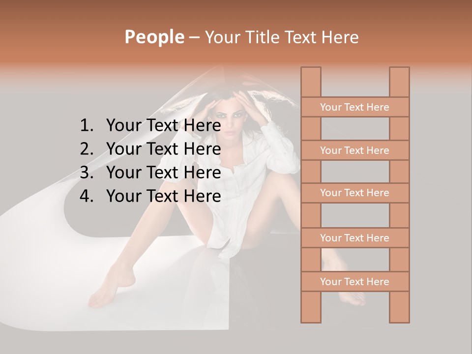 Erotic Ring Flash Legs PowerPoint Template