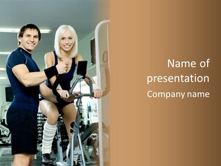 Sportswoman Execute Fitness PowerPoint Template