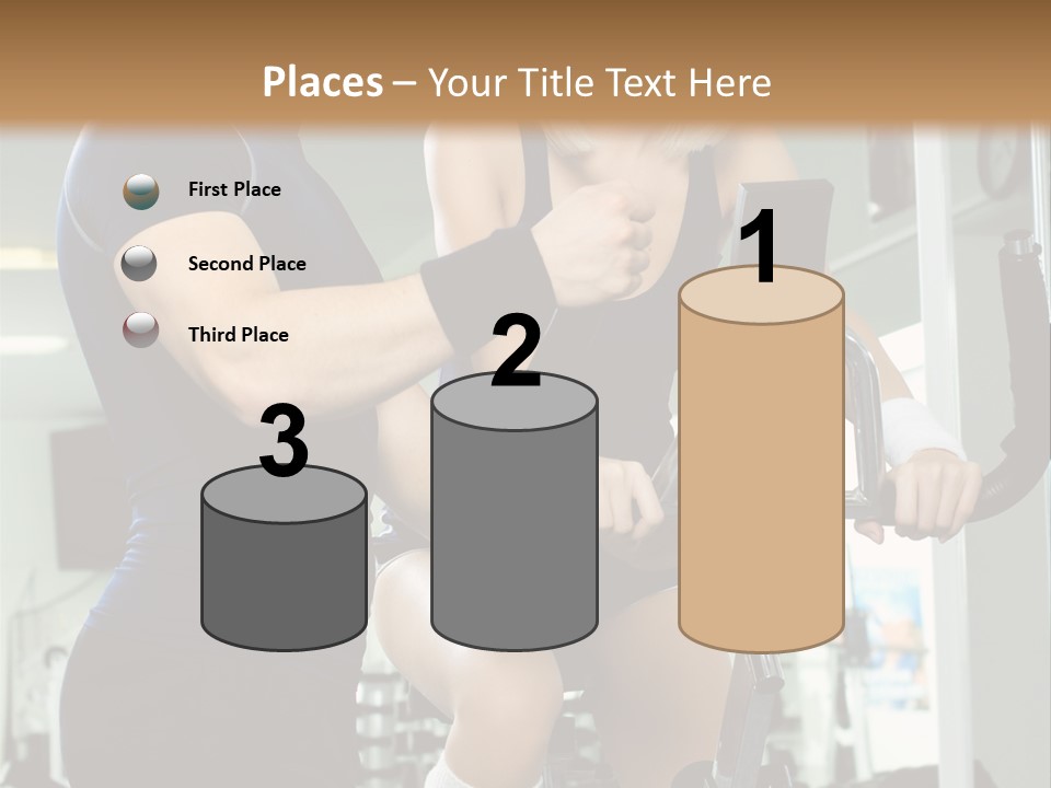 Sportswoman Execute Fitness PowerPoint Template