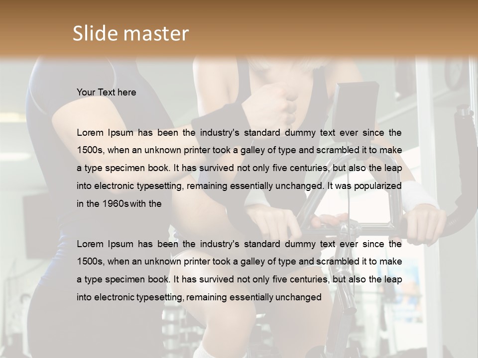 Sportswoman Execute Fitness PowerPoint Template