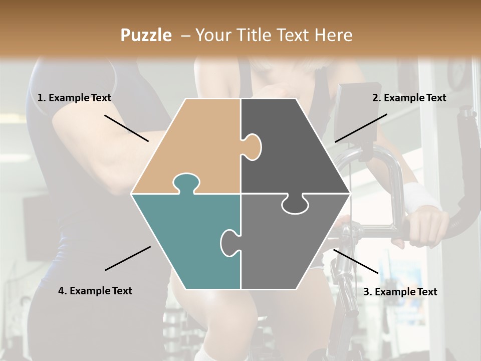 Sportswoman Execute Fitness PowerPoint Template