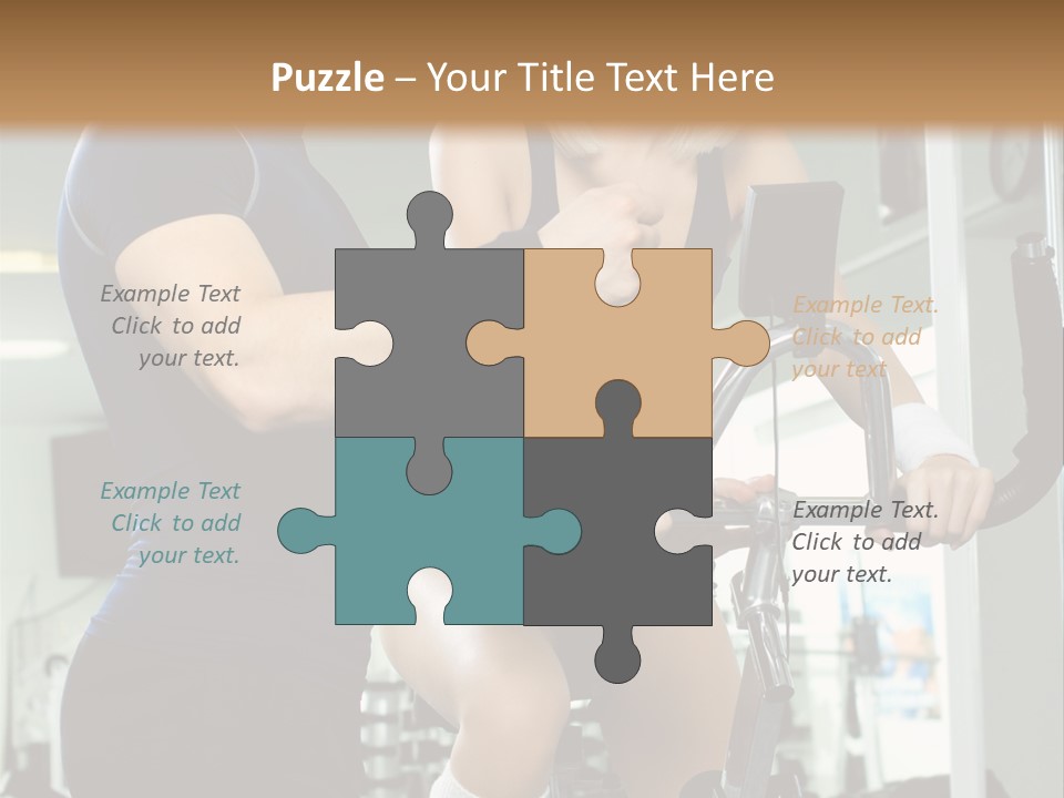 Sportswoman Execute Fitness PowerPoint Template